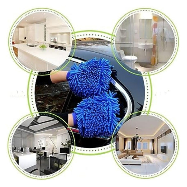 0711 Single sided microfiber hand glove duster