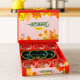 Di0351 Chatkara 7-Piece Glass & Snack Set with Heart Platters