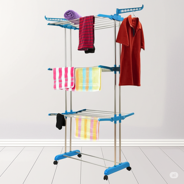 AM5608 UMA Modular 3 Tier Cloth Drying Stand Rack - Adjustable Cloth Drying Rack for Indoor,Outdoor