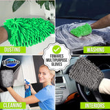 0711 Single sided microfiber hand glove duster