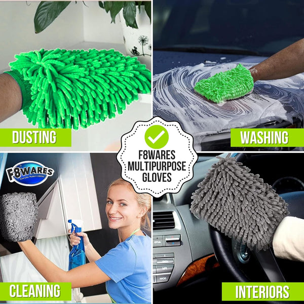 0711 Single sided microfiber hand glove duster