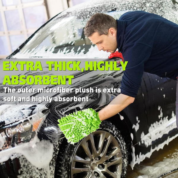 0711 Single sided microfiber hand glove duster