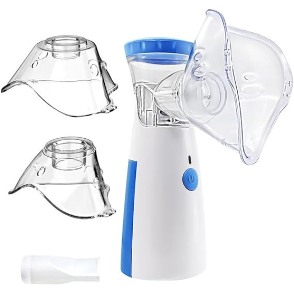 Synocare Portable Mesh Nebulizer For Adults & Kids, Handheld Nebuliser Machine With 2 Masks, 1