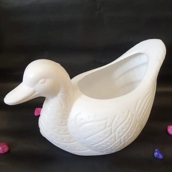 AM0854 White Duck Flower Plastic Pot, Home,Gardening decoret