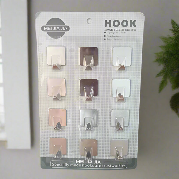 AM5264 Advanced Stainless Steel Square Hook - Pack of 12 Pcs
