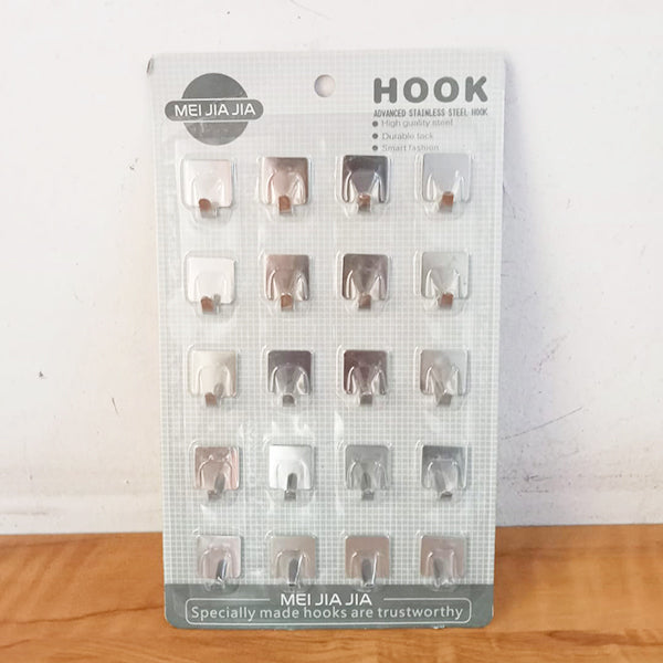 AM5266 Advanced Stainless Steel Square Hook - Pack of 20 Pcs