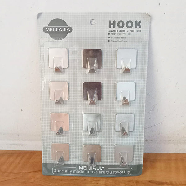 AM5264 Advanced Stainless Steel Square Hook - Pack of 12 Pcs