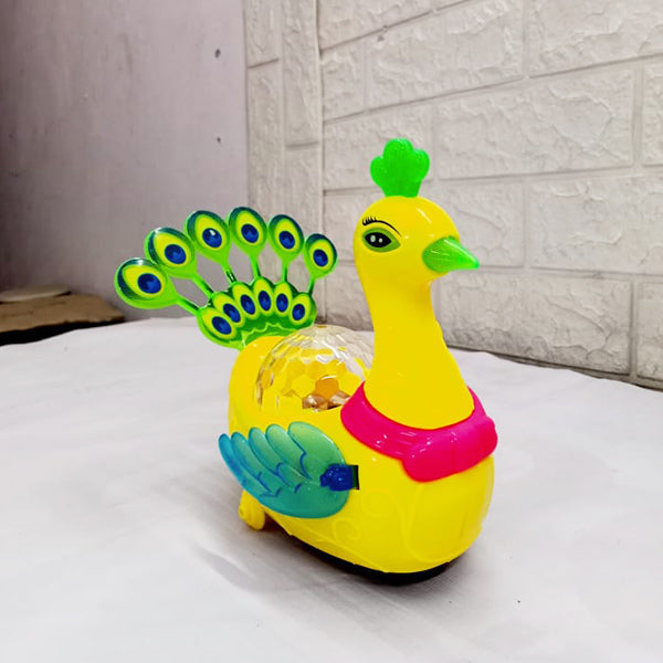 AM5183 Electric Peacock Bump and Go Toy 3D Lights and Music | Toys for Toddlers
