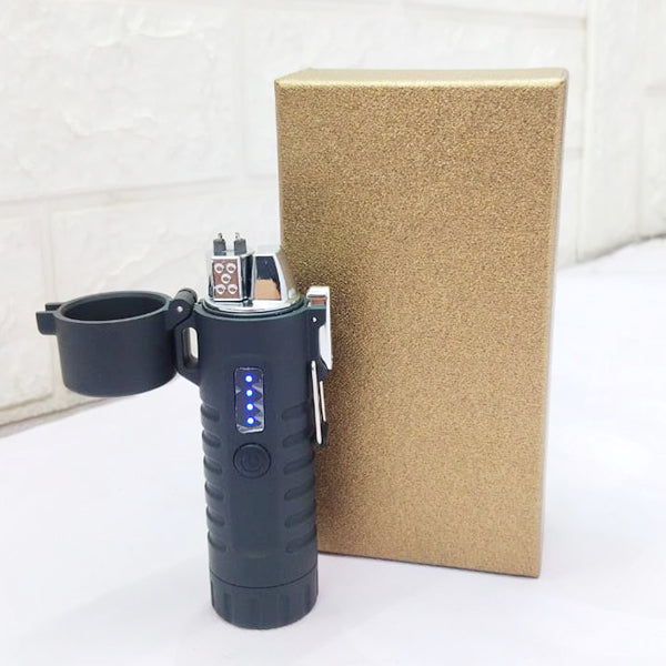 AM5243 Plasma Electric Lighter Rechargeable, Waterproof Lighter Plasma Lighter with Flashlight 360°Flexible Long Neck ARC Lighter Flameless for Camping Hiking