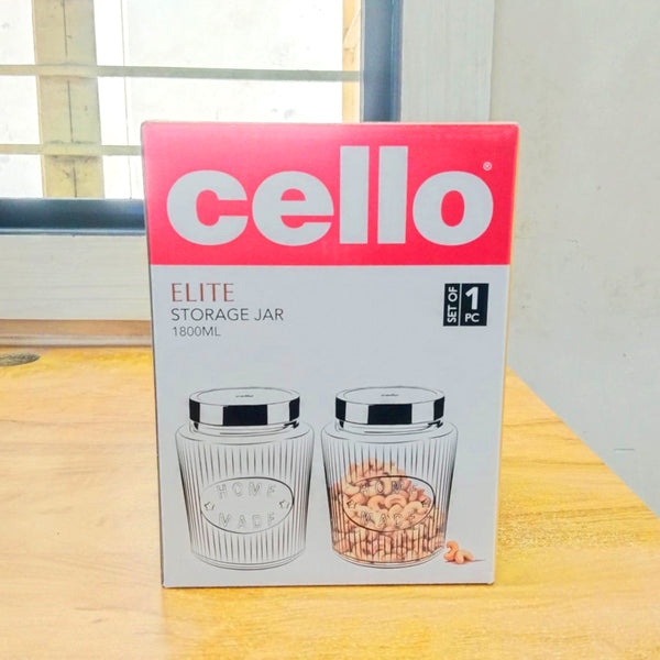 AM5675 CELLO Elite Storage Glass Jar 1800Ml