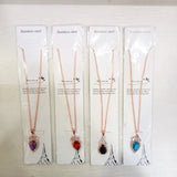 AM5761 Rose Gold-Plated Cubic Zirconia-Studded Brass Necklace Set of 1 Pcs