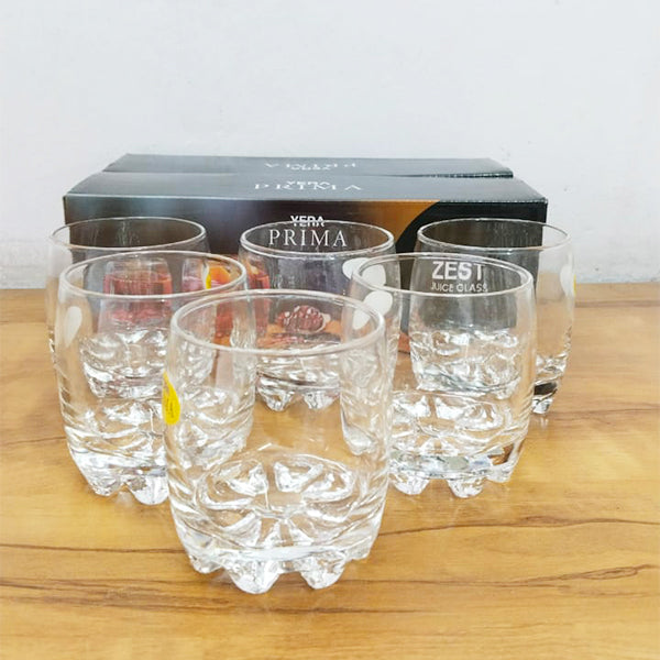AM5211 YERA Prima ZEST Juice Glass Set of 6 Pcs - Each 215Ml