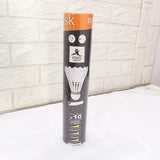 AM5178 Dusk Badminton Shuttlecock Feather, Pack of 10 (White)