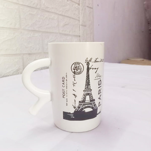 AM5397 Paris City Printed Ceramic Coffee Mug for Tea, Coffee, Milk, Beverage - 1 Pcs