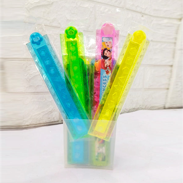 AM5222 Mix cartoon printed folding scale upto 30cm (Pack of 1)