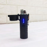 AM5243 Plasma Electric Lighter Rechargeable, Waterproof Lighter Plasma Lighter with Flashlight 360°Flexible Long Neck ARC Lighter Flameless for Camping Hiking