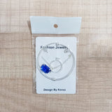 AM5625 Silver Plated Korean pendent Jewellery Set for Women and Girls - (Pack of 4 Pcs)