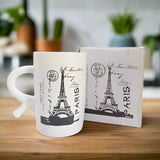 AM5397 Paris City Printed Ceramic Coffee Mug for Tea, Coffee, Milk, Beverage - 1 Pcs