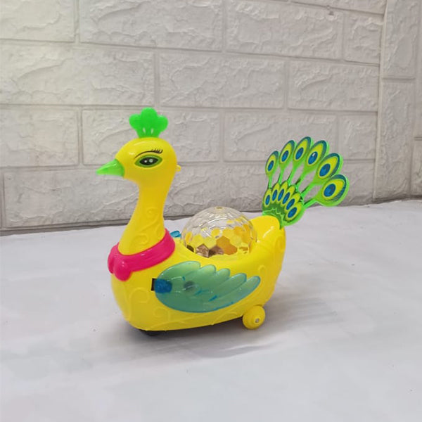 AM5183 Electric Peacock Bump and Go Toy 3D Lights and Music | Toys for Toddlers