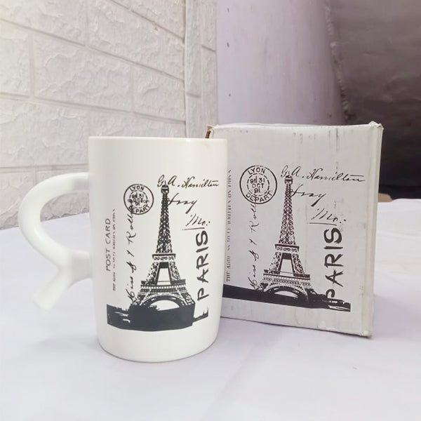 AM5397 Paris City Printed Ceramic Coffee Mug for Tea, Coffee, Milk, Beverage - 1 Pcs