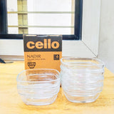 AM5682 Cello Nadir Square Stack Bowl- 150Ml (Set of 6 Pcs)