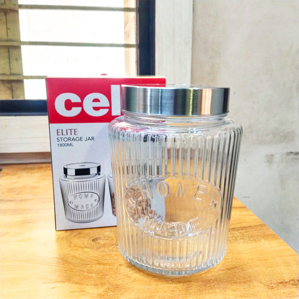 AM5675 CELLO Elite Storage Glass Jar 1800Ml
