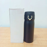 AM5992 Stainless Steel Vacuum Flasks Black Bottle with Sipper Cap - 400ml