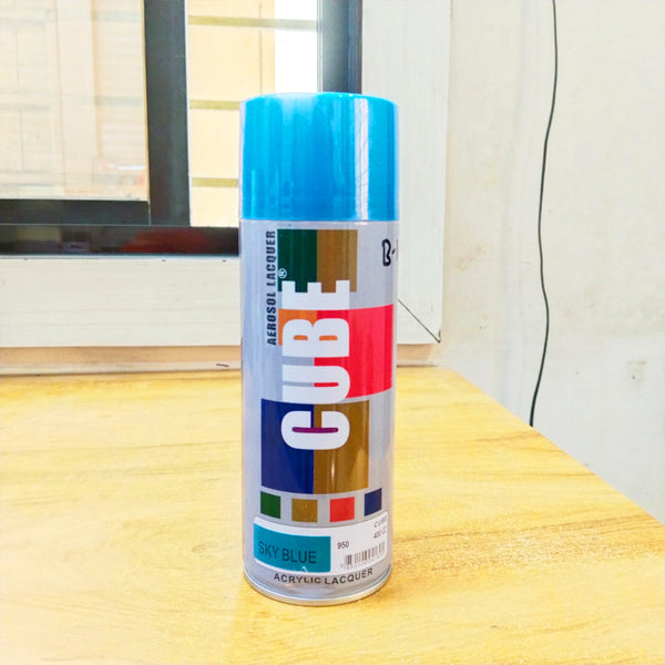 AM5835 Cube Aerosol Acrylic Fast-Drying Spray (Sky Blue Colour) - 1pc