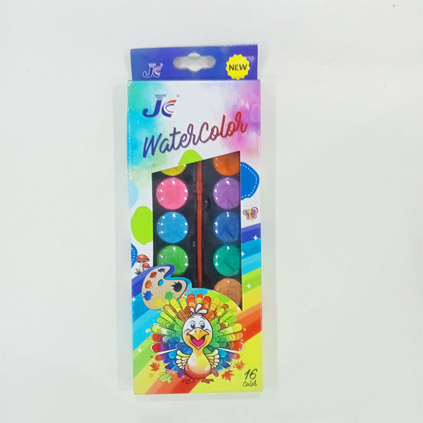 AM5908 Watercolors Paint Box with Paint Brush Kit - 16 Colors