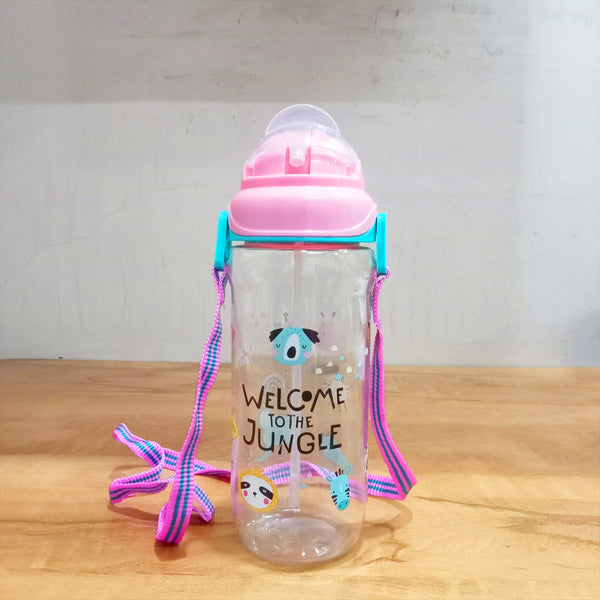 AM5859 Cutie Baby Feeding Cup with Straw 600 Printed Feeding Drinking Handle Kids Water Bottles