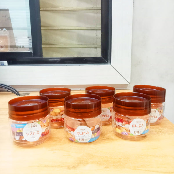 AM5802 Eliza 300ml Airtight Plastic Container Storage Jar (6 pcs) Set For Kitchen