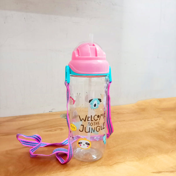 AM5859 Cutie Baby Feeding Cup with Straw 600 Printed Feeding Drinking Handle Kids Water Bottles