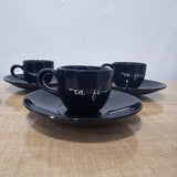 AM6001 Clink Ceramic Cup and Saucer Set of 8 pcs - 85ml