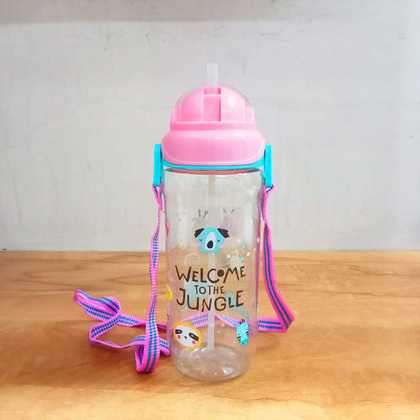 AM5859 Cutie Baby Feeding Cup with Straw 600 Printed Feeding Drinking Handle Kids Water Bottles