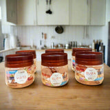 AM5802 Eliza 300ml Airtight Plastic Container Storage Jar (6 pcs) Set For Kitchen
