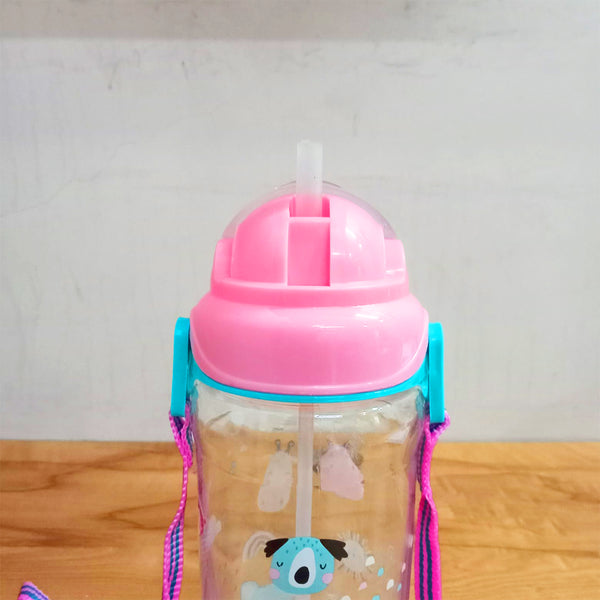 AM5859 Cutie Baby Feeding Cup with Straw 600 Printed Feeding Drinking Handle Kids Water Bottles