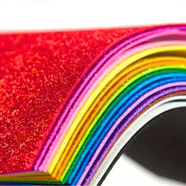 AM5246 Glitter Foam Sheet A4 Gumming 10 Sheets