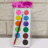 1123 Painting Water Color Kit - 12 Shades and Paint Brush (13 Pcs)