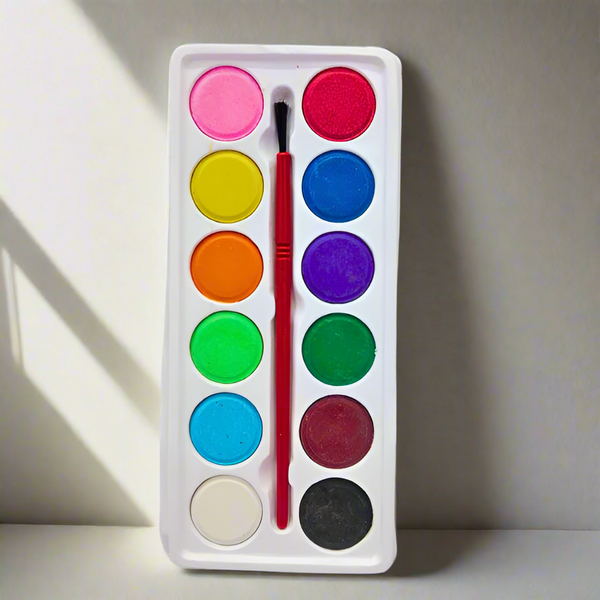 1123 Painting Water Color Kit - 12 Shades and Paint Brush (13 Pcs)