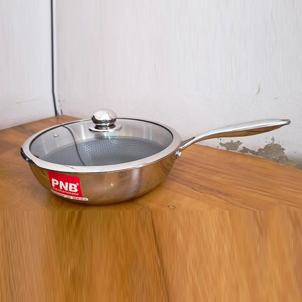 AM3917 PNB TRIPLY WOK WITH GLASS LID 28CM
