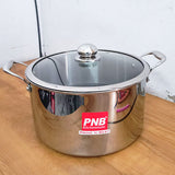 AM3912 PNB Kitchenmate Triply Cookpot with Glass Lid 28Cm