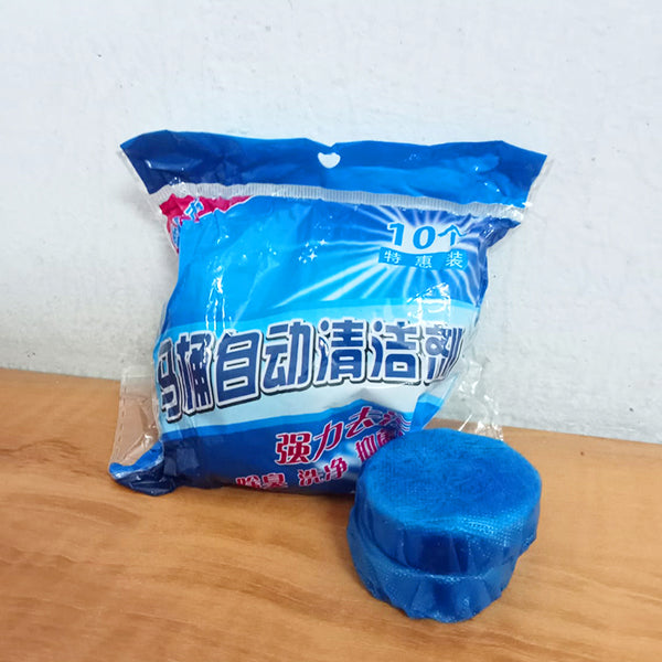 AM5410 Automatic Toilet Bowl Cleaner Tablets Stain Remover Bathroom Flush Tank Blue Tab Tablet(Pack of 10 Pcs, Color: Blue)