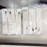AM5761 Rose Gold-Plated Cubic Zirconia-Studded Brass Necklace Set of 1 Pcs