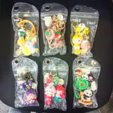 AM5892 3D MultiDesign Silicone Cartoon Animal 2 Keychains with 2 Hooks