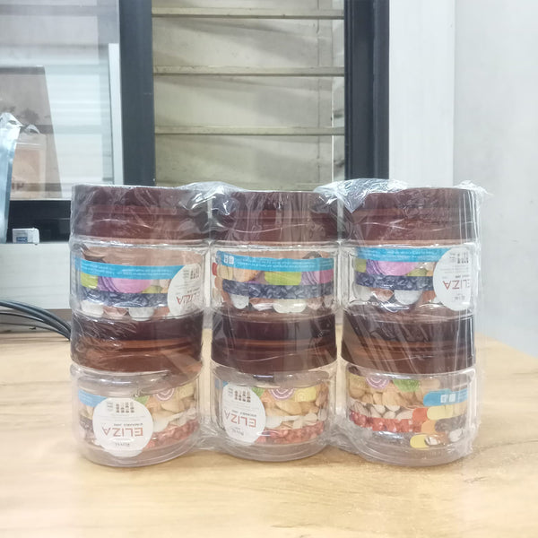 AM5802 Eliza 300ml Airtight Plastic Container Storage Jar (6 pcs) Set For Kitchen