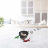 AM3582 Stainless Steel Wired Handle Tadka Pan (Vagharia)