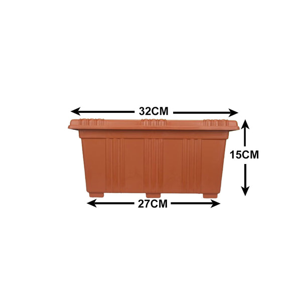 AM0858 Deep heavy Planter Rectangle pot 325x175x150