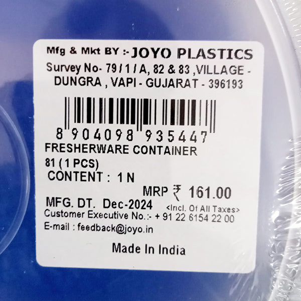 AM5108 JOYO PLASTICS Fresherware Medium Container (1 Pcs)