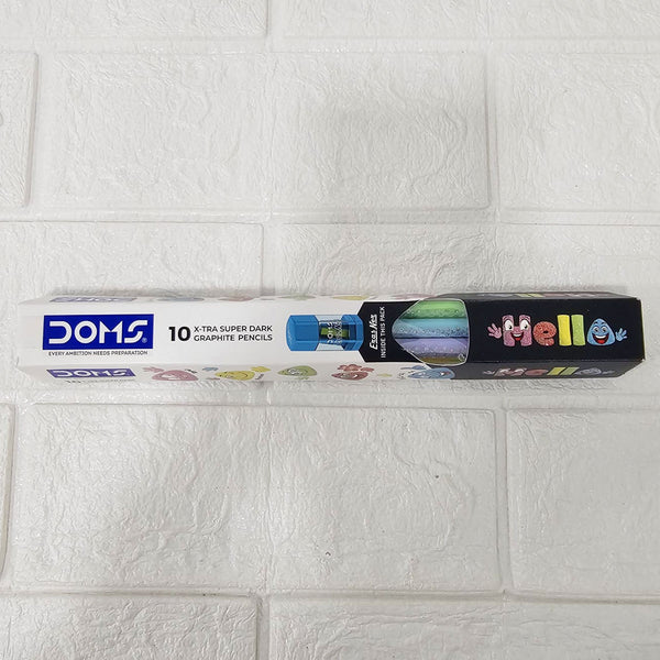 AM6066 Doms Hello X-Tra Dark Pencil (pastel Shades) with Free Erasner (Erase + Sharp)