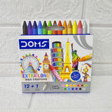 AM6081 DOMS Extra Long Wax Crayons 13 Shades